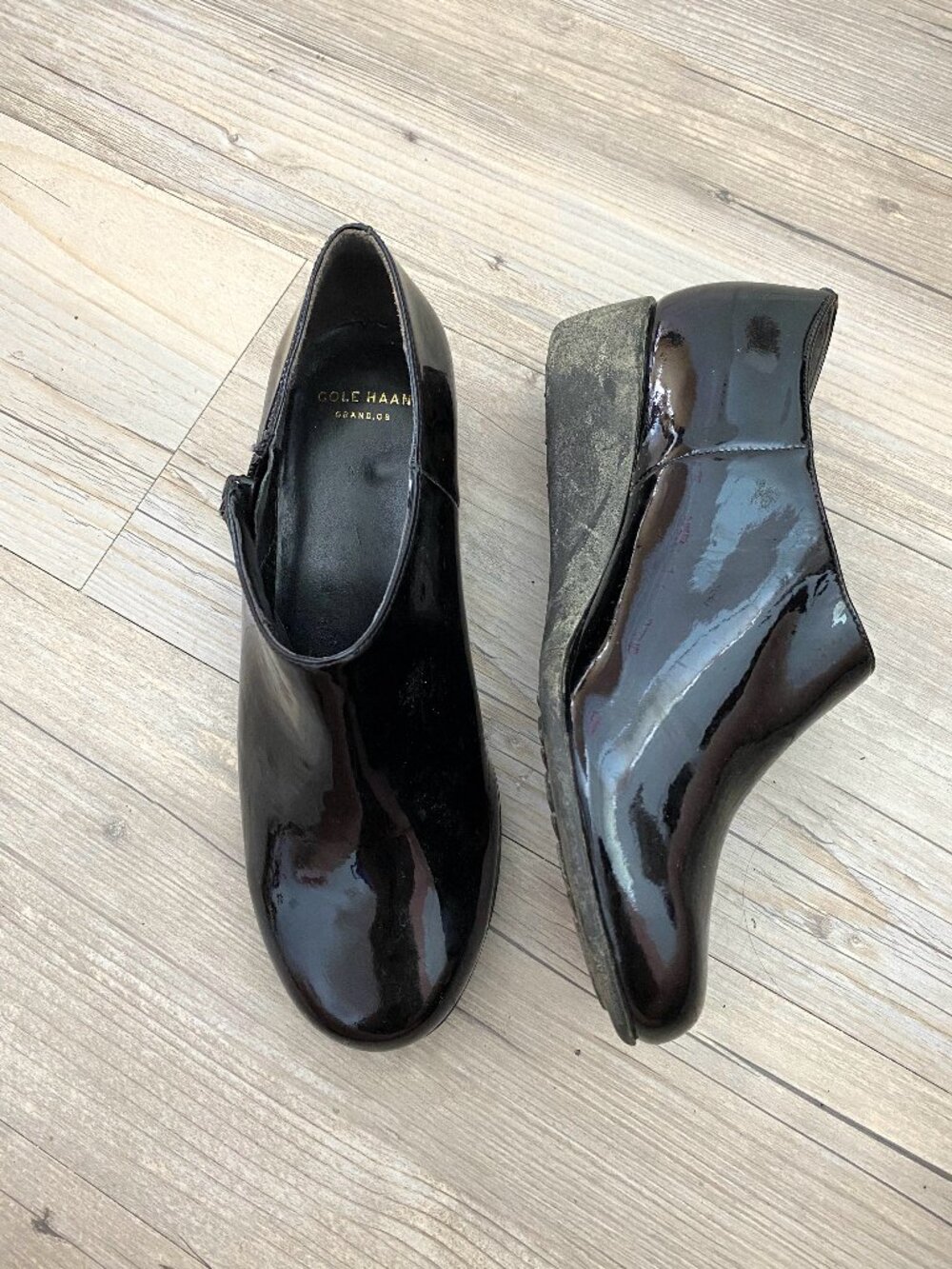 Cole Haan Black Ankle Wedges Size 5 - Used